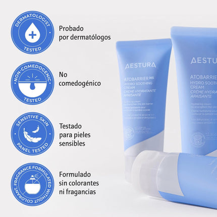 AESTURA ATOBARRIER365 CREMA HIDRATANTE | Crema Gel Ligera | Hidratante Facial Para Piel Grasa Y Sensible | Testada Por Dermatólogos | 60Ml